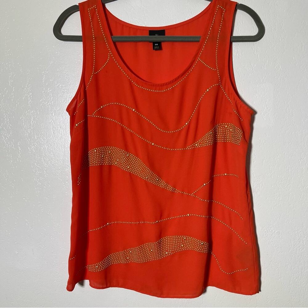 Worthington, Sleeveless Studded Blouse. Size PetiteMedium. Excellent condition!